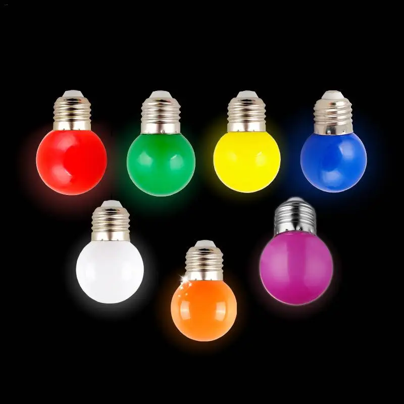 Colorful LED Spotlight Bulb 1W E27 7 Color Options IP54 Waterproof LED
