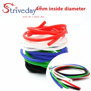 

1meters Silicone Flexible Tubing 4x6 mm food grade color transparent non-toxic, tasteless, high temperature