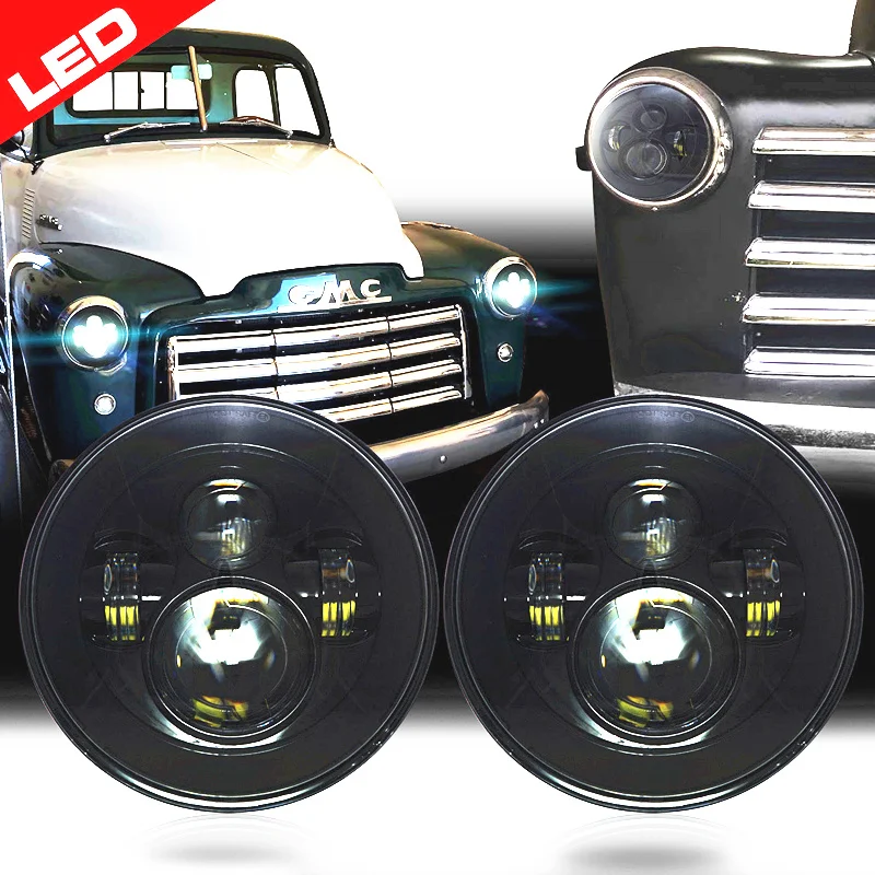 Пара Для Jeep JK VAZ 2121 Lada Niva 4x4 7 дюймов светодиодный фонарь Halo Ring с белым DRL