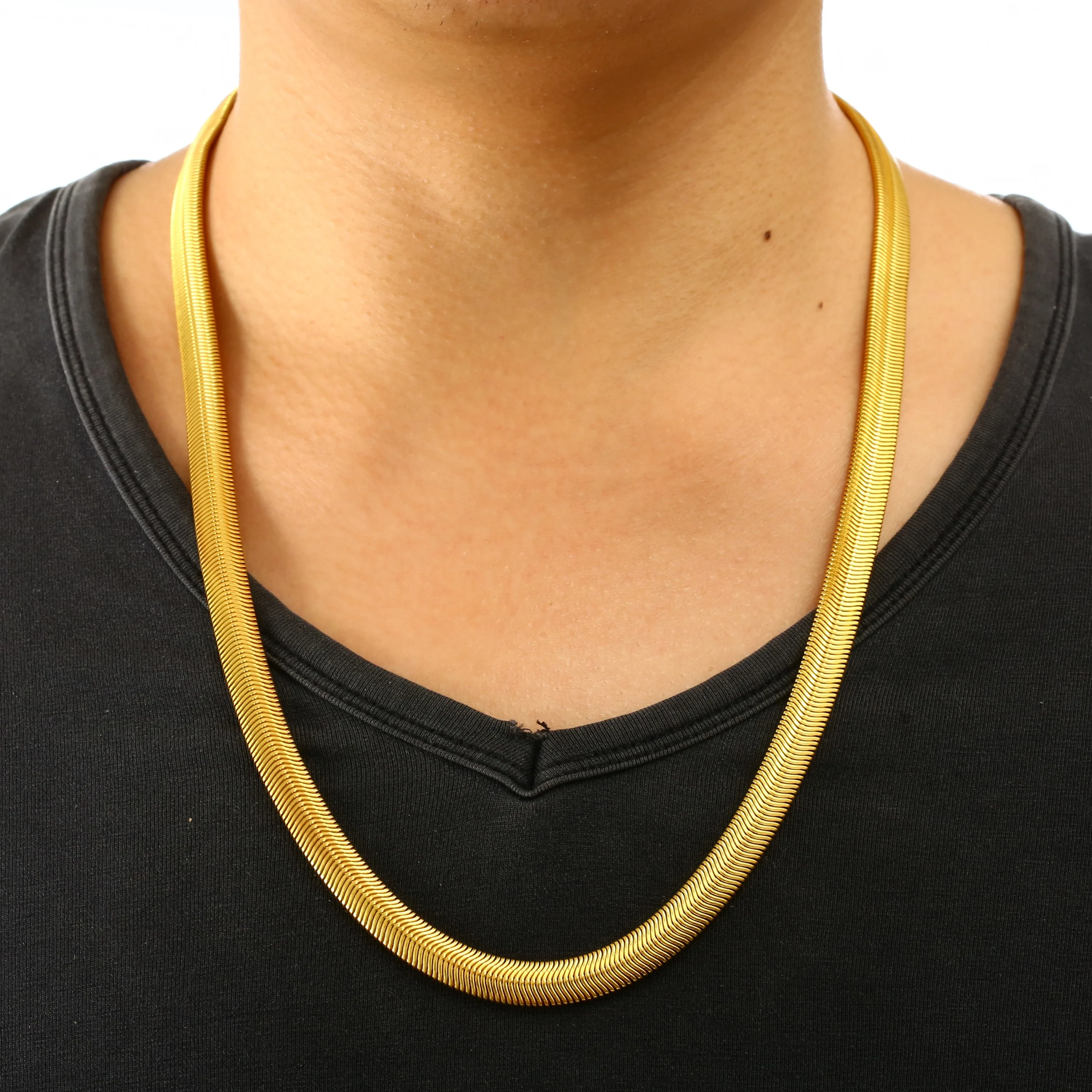 Unisex Snake Chian Necklace Fashion Hip Hop Gold Color Filled DIY  Necklaces Chains For Men Jewelry Accessories