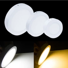 Не затемняемый 6 Вт 12 Вт 18 Вт 24 Вт сверх-яркий круглый поверхностный светодиодный потолочный светильник для ванной комнаты