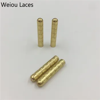 

Weiou 4pcs/1Set New 4x22mm Crescent Close Mouth Type Shoelaces Metal Tips DIY Seamless Clothing Laces Head Fashion Metal Aglets