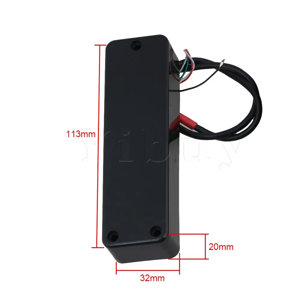 Yibuy 12K Black Ceramic Magnets Humbucker Closed Neck Pickups and Bridge Pickups for 5 String Bass Guitar Pack of 2