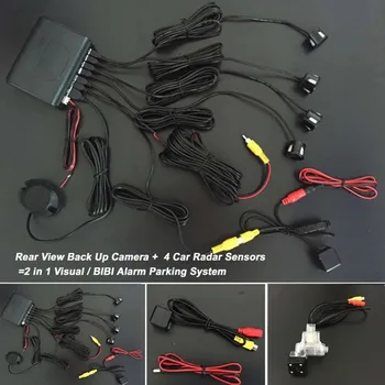 

4 Car Parking Sensors sensor Car Backup Reverse Radar For Mazda 3 Mazda3 M3 Axela Hatchaback 2013~2015 with Car Rear View Camera