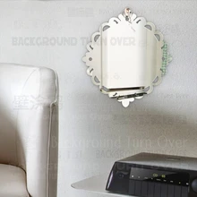 Самоклеящаяся кружевная рамка толщиной 3 мм, акриловое декоративное зеркало, Декор для дома, гостиной, спальни, кухни, ванной комнаты, украшение M007