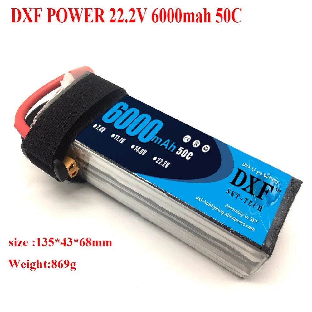 DXF AKKU 22.2V 6000mAh 50C-100C 6S RC LiPo Battery For Airplane Helicopter Aircraft Quadcopter Drone Toys DXF AKKU 22.2V 6000mAh 50C-100C 6S RC LiPo Battery For Airplane Helicopter Aircraft Quadcopter Drone Toys
