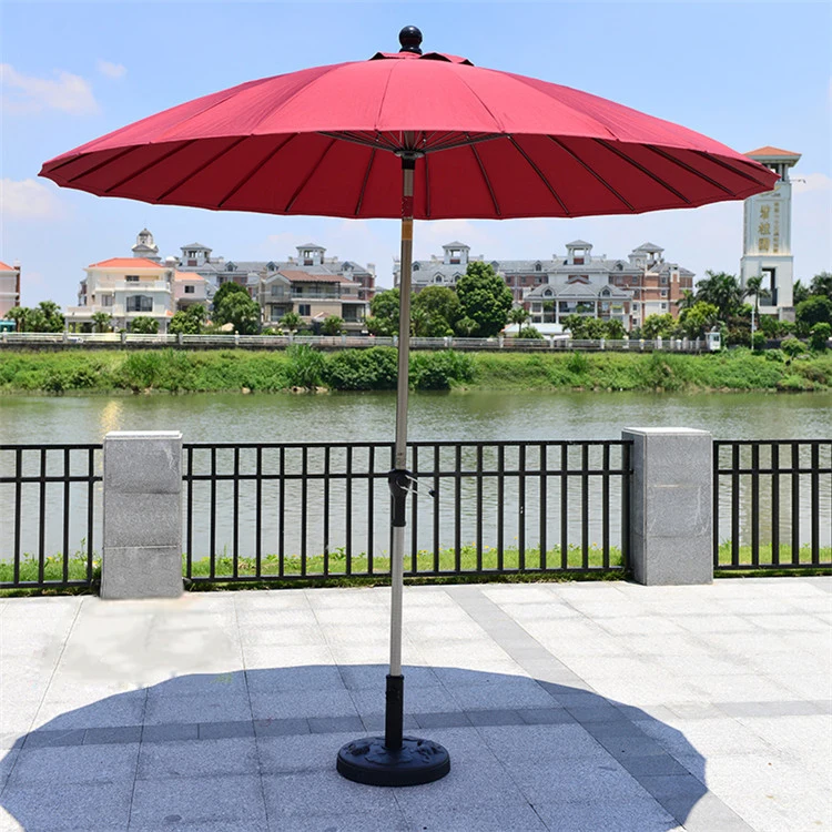 2.5 meter 24K steel iron ribs patio sun umbrella garden parasol