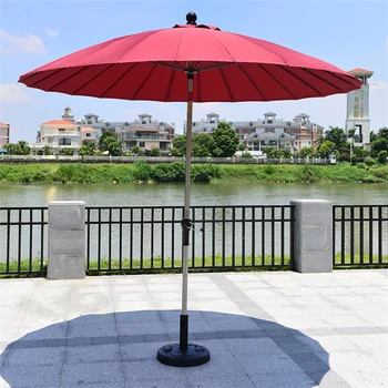

2.5 meter 24K steel iron ribs patio sun umbrella garden parasol sunshade outdoor furniture cover for home decoration ( no base )