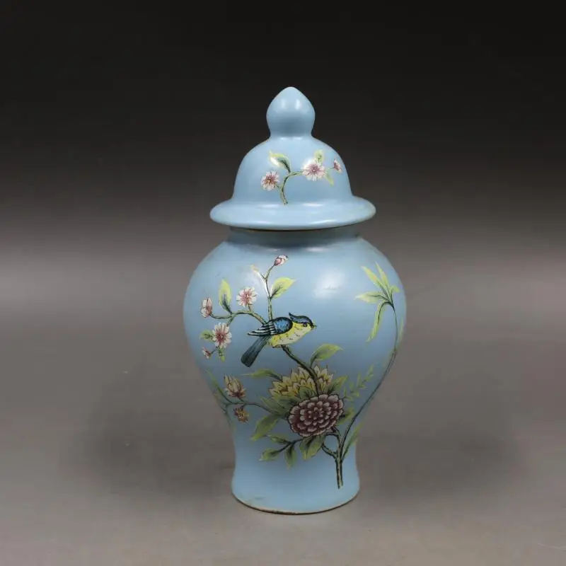 Jingdezhen Antique Blue Ceramic Small Tea Jar Travel Mini