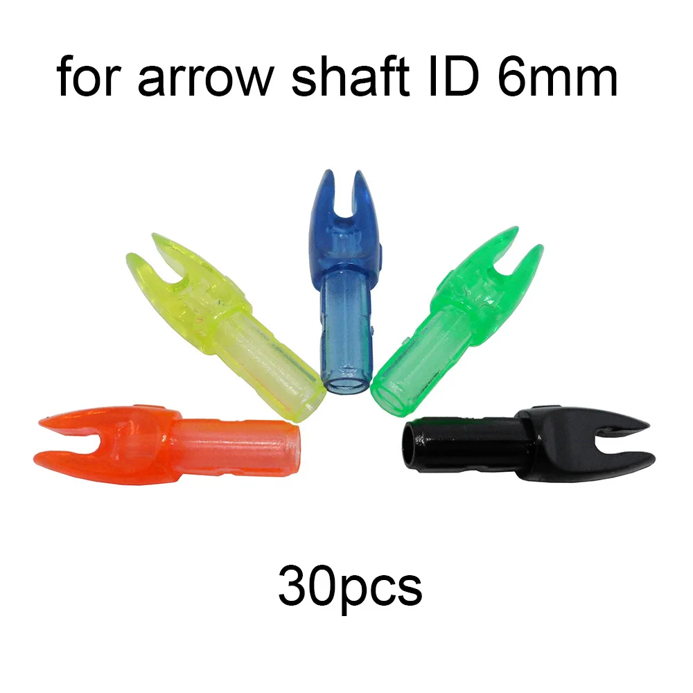 

30pcs Hunting Archery Internal Arrow Nocks Plastic Insert Tail for Arrow Shaft ID 6mm