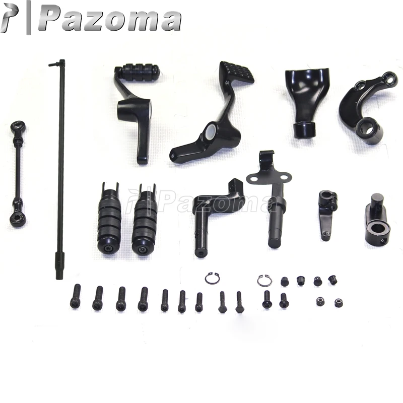 

PAZOMA Matte Black Motorcycle Forward Control Kit Pegs Levers Linkage for Sportster 883 Super Low (XL883L) 2014 2015 2016