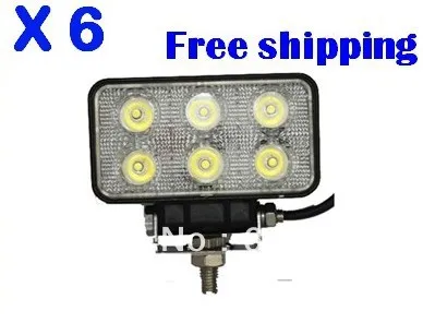 

6 X 18W 1350LM 1210 Led Work Light 12v/24v led  lamps tractor fog lamp truck heavy duty off road by DHL