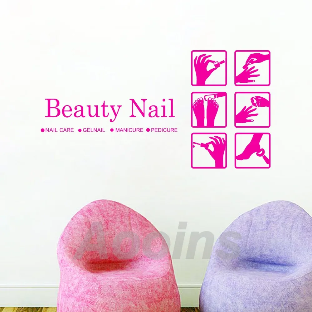 Nail Beauty Salon Art Wall Decal Shop Decoration