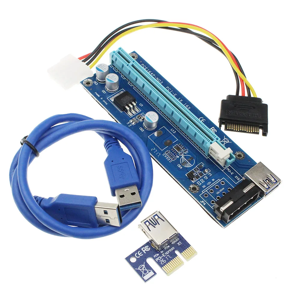 PCIE 1 TO 2/4 PCI Express 1X Slots Riser Card Mini ITX To External 4 PCI-E Slot Adapter PCIe Port Multiplier Card For BTC LTC-3