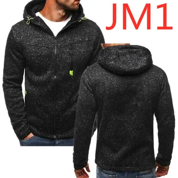 

JM1 Custom Any Logo For Men's Hoodies Tracksuits Man Zipper Sweatshirts Men Thin Hooded HipHop Moto Streetwear Male Regular Coat
