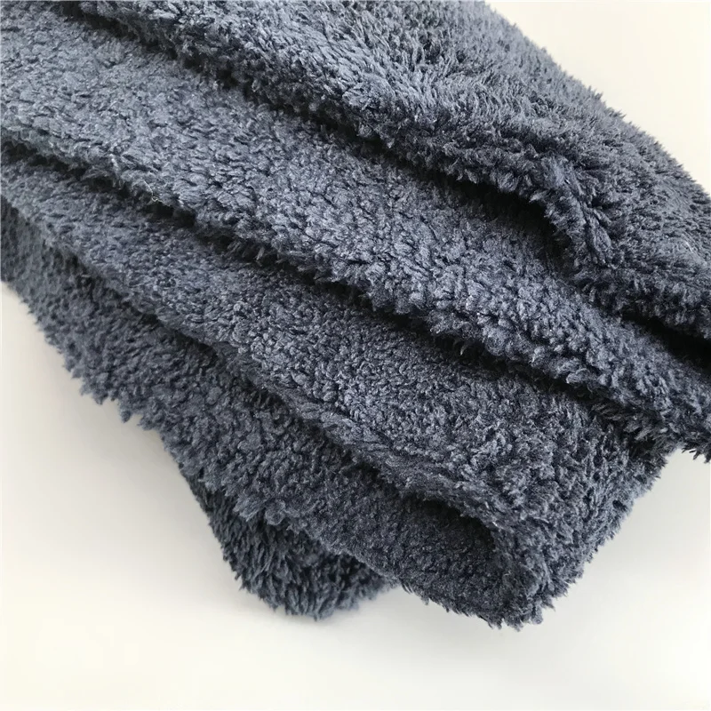 Ultra Thick-Black/Dark Blue Edgeless Microfiber Towel 16"X16" Premium Detailing Cloth For Polishing,Buffing,Car Washing