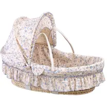 Соломенная Корзина для новорожденного; корзины для рук; детская корзина; переносная корзина для ребенка; голубая корзина для сна