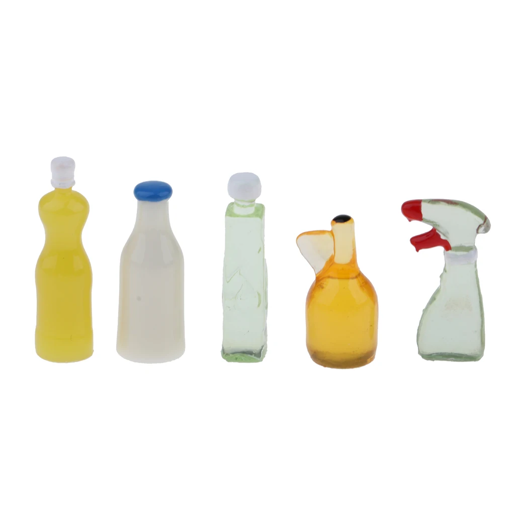 

5pcs 1/12 1/6 Dollhouse Accessories Kitchen Mini Cleaning Set Doll House Cleaners Decoration Kids Play Toys
