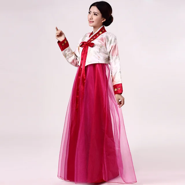 Online Fashion Embroidery Woman Elegant Korea Hanbok Fashion Embroidery Woman Elegant Korea Hanbok Traditional Korean Dress Female National Dance Costume For Performance