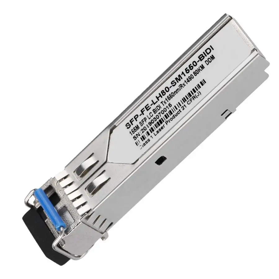 SFP-FE-LH80-SM1550-BIDI 80 км 100 Мб одномодовый волоконный приемопередатчик Оптический модуль