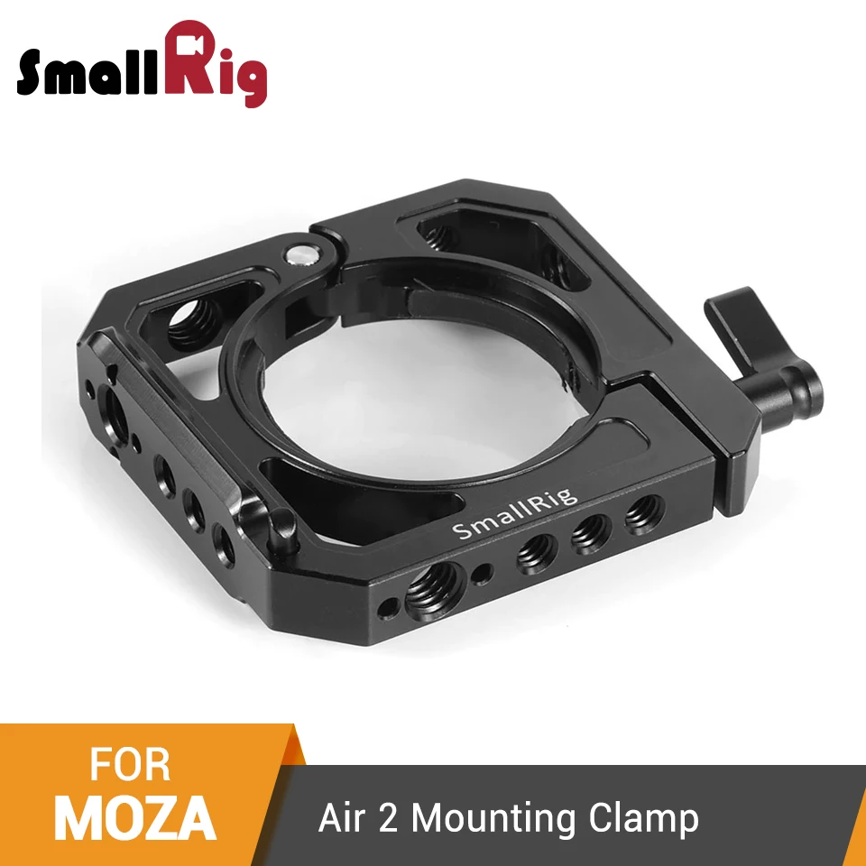 SmallRig Mounting Clamp for MOZA Air 2 Gimbal Stabilizer Quick Release Rod Clamp With Nato Rail And Threading Holes -2328