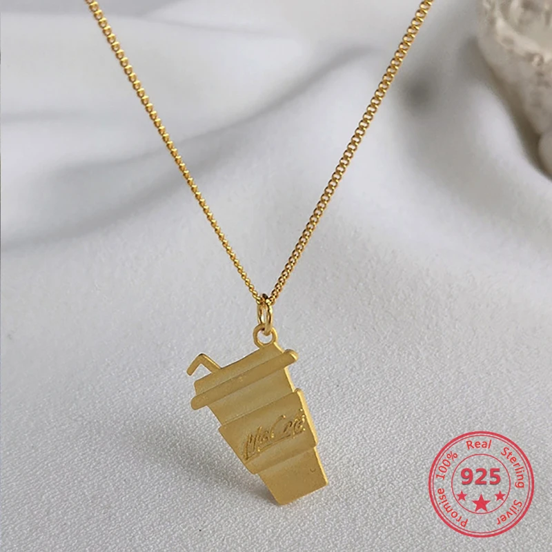 

2019 Popular 925 Sterling Silver Fashion Personality Water Cap Pendant Necklace for Women