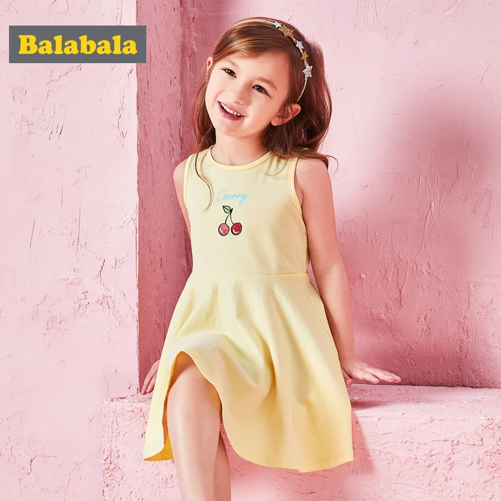 

Balabala 2 PCS/lot toddler girls princess dress cute Sleeveless dress for girl children clothing costume princess girl dress