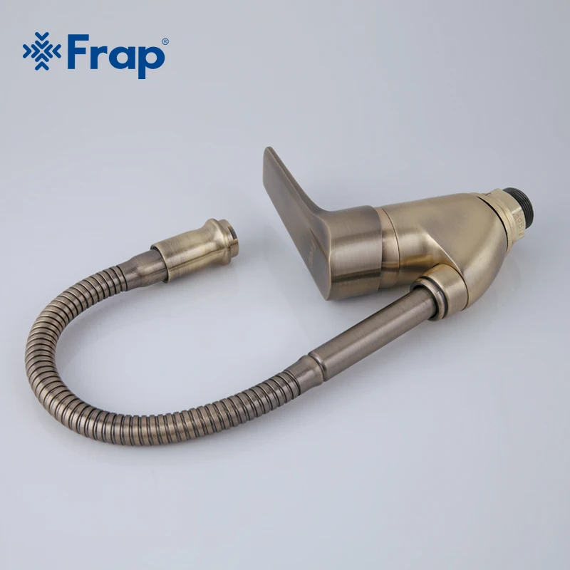  Frap Antique Style Bronze Kitchen Faucet Cold and Hot Water Mixer Tap Torneira Cozinha Flexible Nos - 32772493617