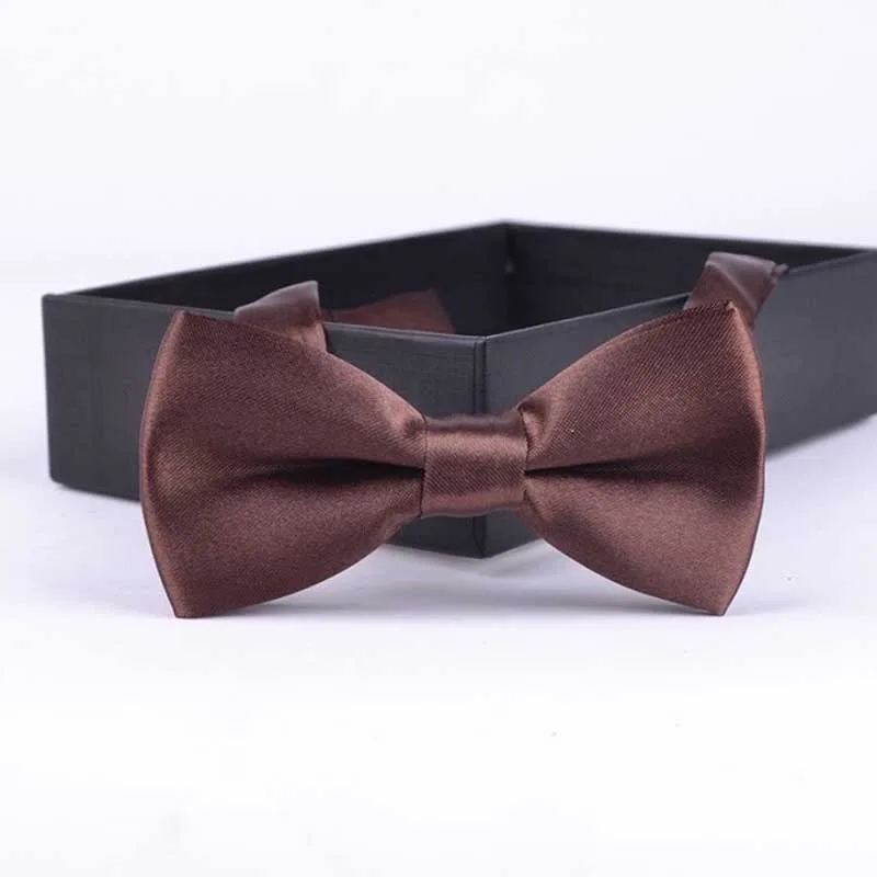 Галстук-бабочка для мужчин и детей, Официальный галстук для мальчиков, мужской модный деловой Свадебный галстук-бабочка, мужская рубашка Krawatte, мужские галстуки, подарки - Цвет: Kid Brown