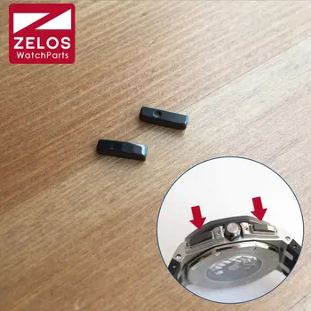 

2pieces/sets all ceramic watch pusher button parts for AP ROYAL OAK OFFSHORE chronograph watch part