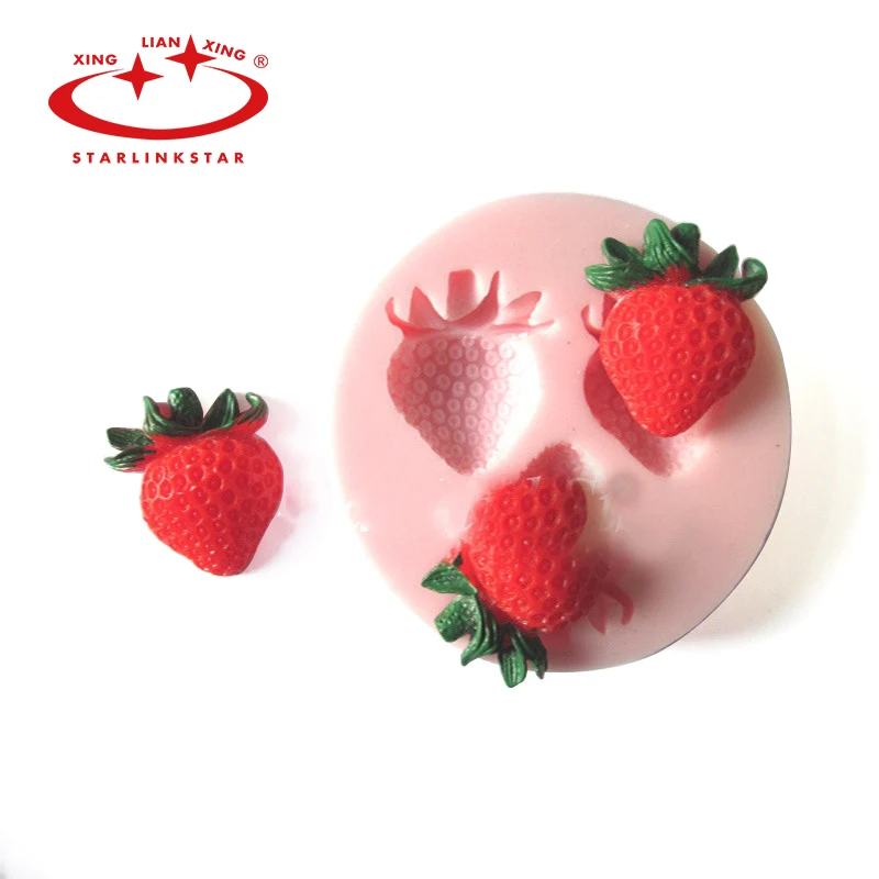 

1Pcs Silicone Cute Strawberry Cake Mold Fruit Fondant Cake Mold Chocolate Mould Kitchen Baking Sugar Cake Decoration Tool