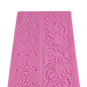 

Lace Mat Pad Fondant Flowers Chain Decoration Silicone Mold Sugarcraft Tools Bakeware Baking Tools Cake Decorating Lace Mold
