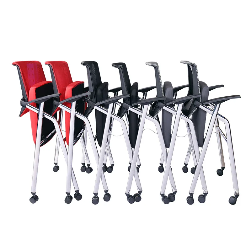 Office chair custom comfortable net cloth plastic steel strip folding meeting training ergonomic co