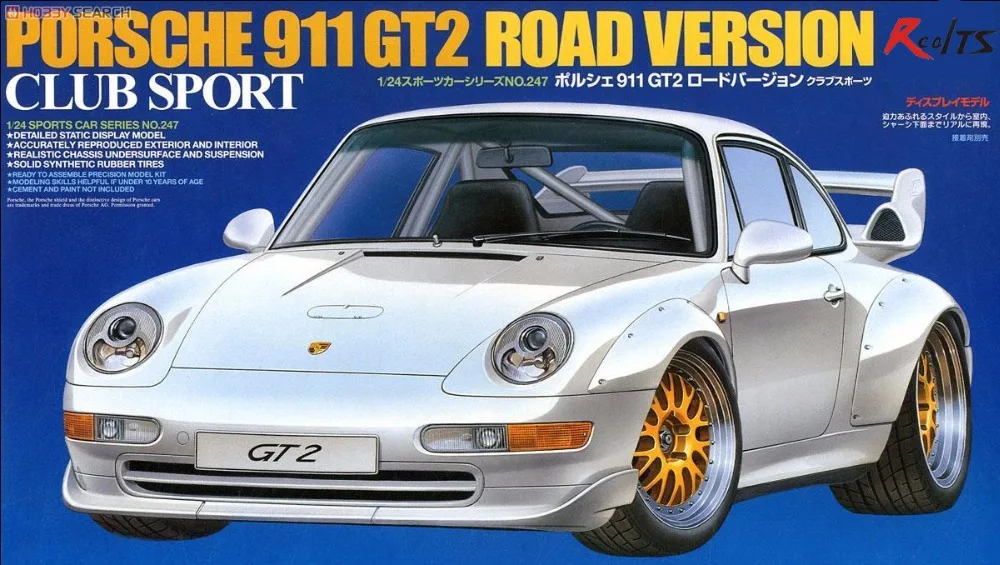 Комплект масштаба RealTS Tamiya 24247 911 GT2 Road Version Club Sport 1/24|scale kit|1/24 tamiyatamiya kit |