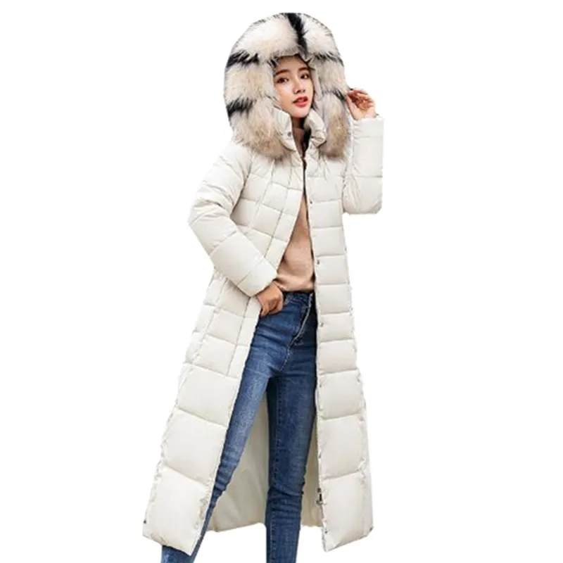 Hiver Colour Automne Épaisse À Black Green Manteau Femmes red white Coton Veste Doudoune Grande caramel Capuchon Coatas708 gray Rembourré army Longue Genou longueur Taille 0vwmON8n