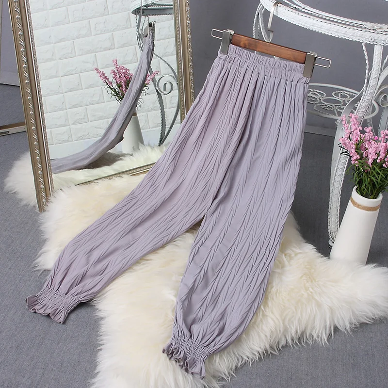 Summer New Women Fashion Chiffon Harem Pants Casual Loose