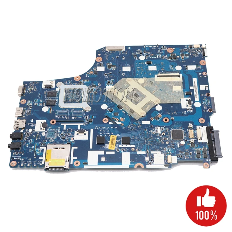 NOKOTION P7YE0 LA-6911P اللوحة لابتوب أيسر أسباير 7750 7750G HM65 DDR3 HD7400M MBBVV02001 MB. BVV02.001 الرئيسي مجلس يعمل