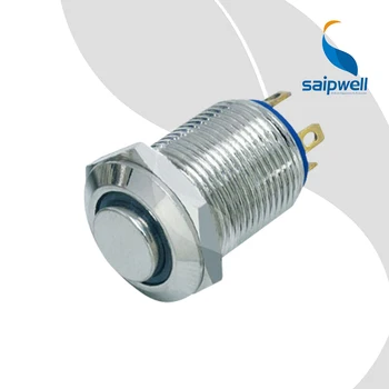 

Resetable Type Waterproof IP67 Mini Button Switch / High Flush Shape Metal Push Button Switch with LED Light (SP12-C2)