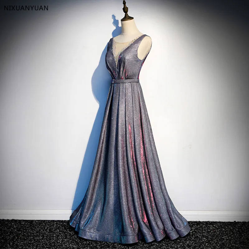 Сексуальное вечернее платье с v-образным вырезом, Robe De Soiree, высокое качество, Серый Тюль, вечерние платья с аппликацией, настоящая фотография, vestido de festa