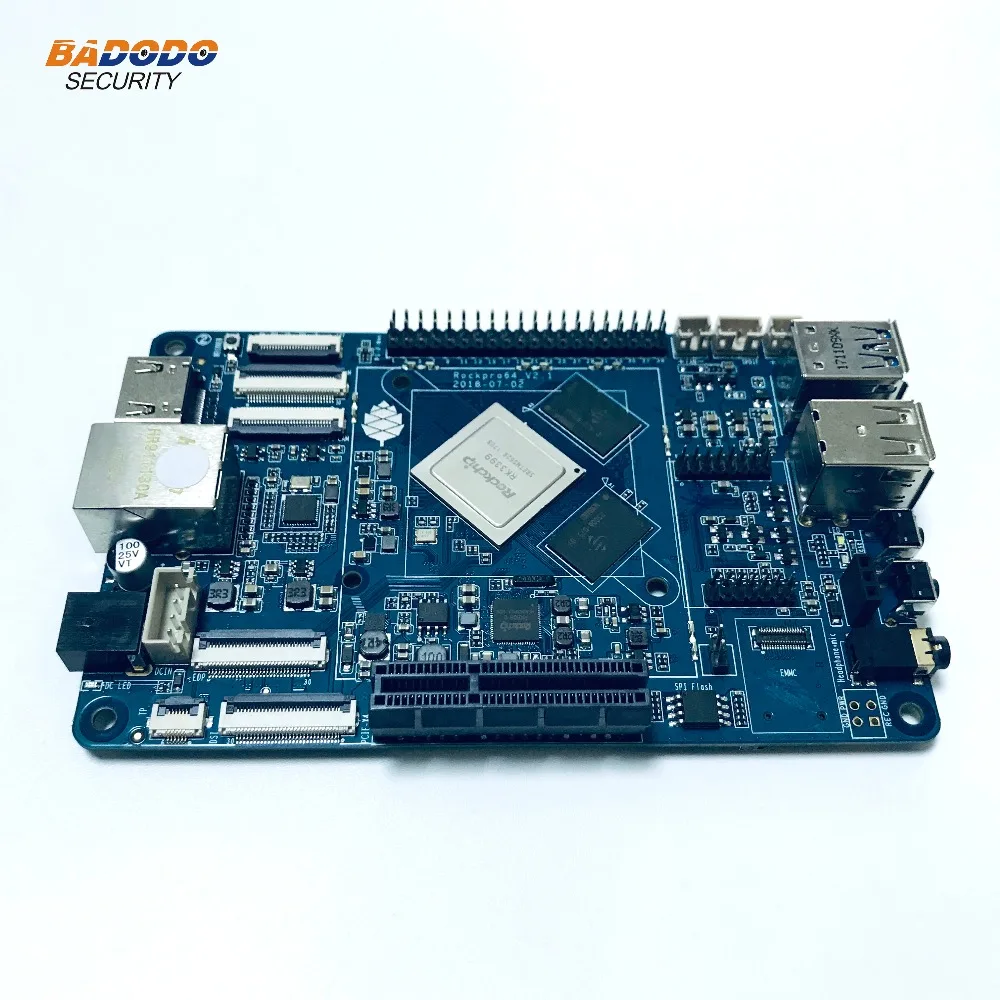 

ROCKPro64 PINE64 64-bit Quad-Core+4GB LPDDR4 + eMMC slot +android 7.1 Linux Debian Operating System development board demo board