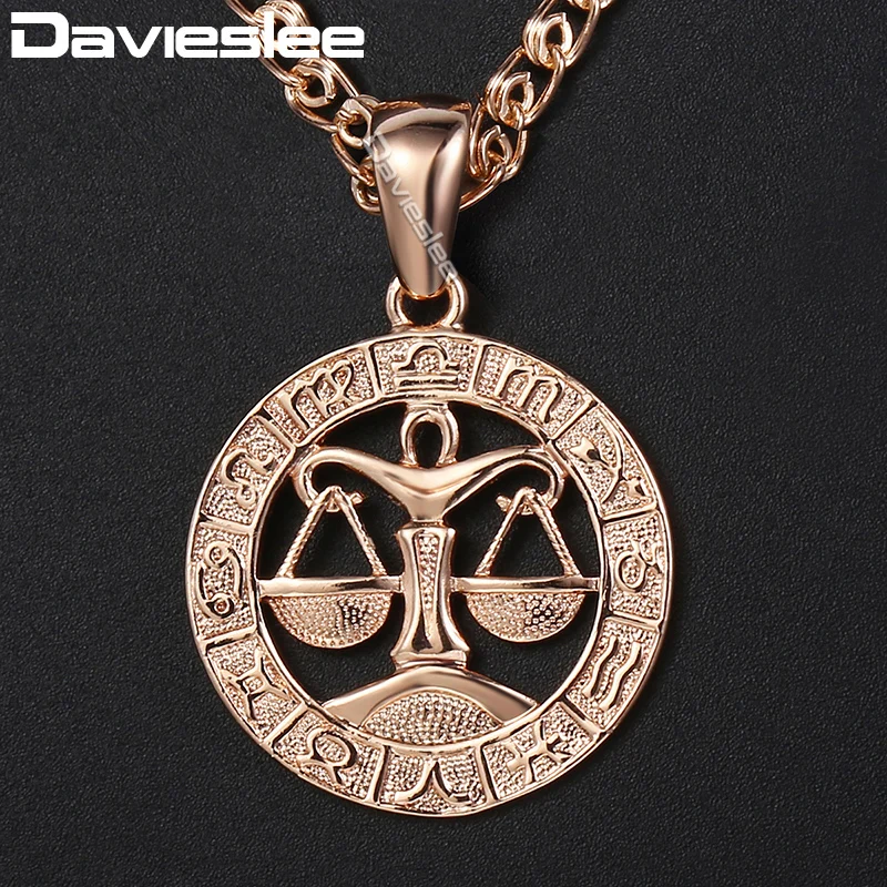 Davieslee Libra Zodiac Sign Pendant 585 