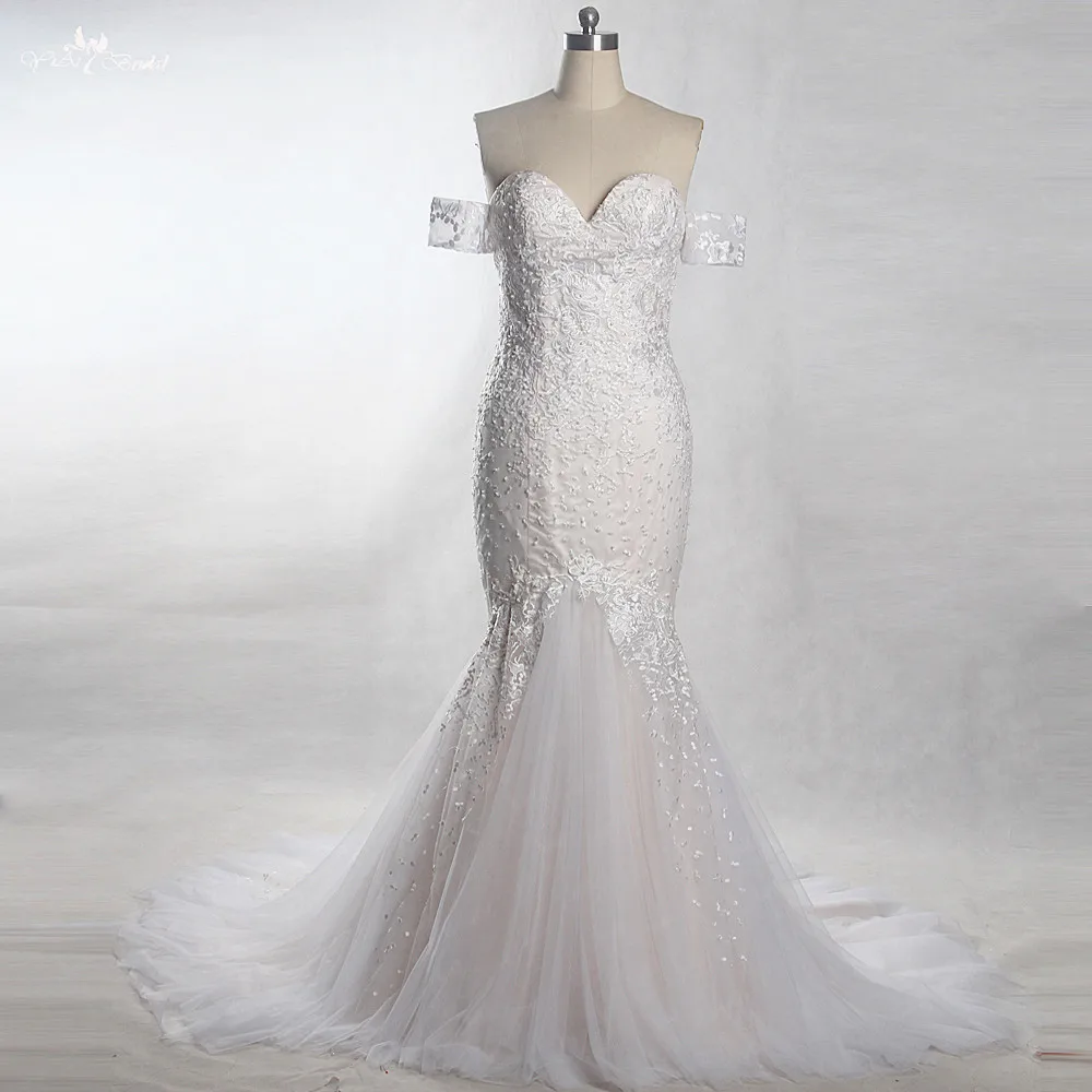 RSW1372 Yiaibridal кружевные свадебные платья русалки с открытыми плечами свадебное