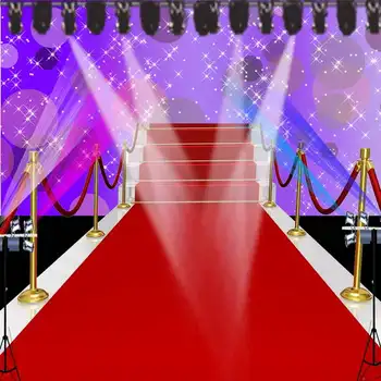 

Sparkly Glitter Colorful Led Bokeh Hollywood Red Carpet backdrop Vinyl cloth Computer print wall party backdrop