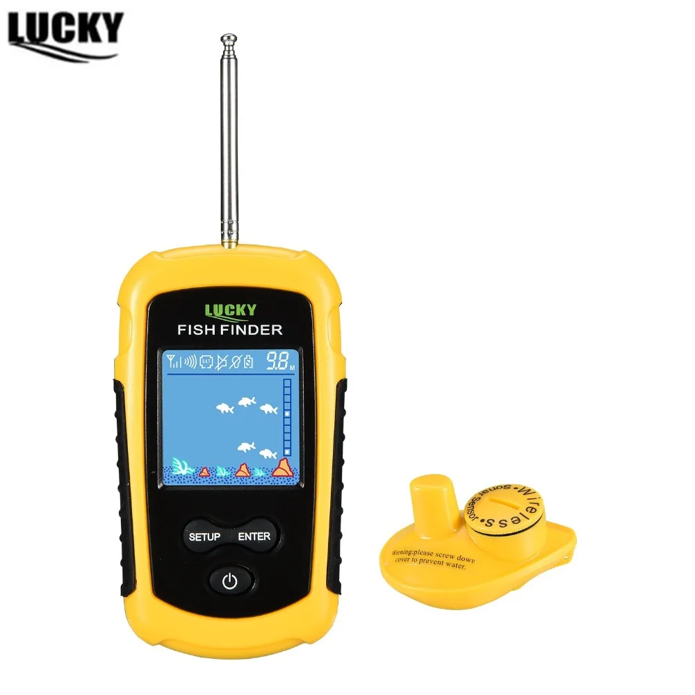 أسلم اللاسلكية Fishfinder ل الصيد 120 متر أعمق الاستشعار سونار عمق صياد السمك اللون شاشة الكريستال السائل الصيد تحت الماء