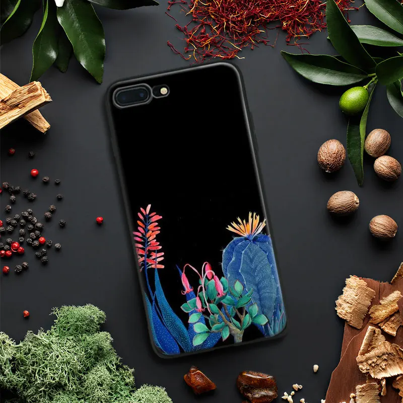 

Tropica Cactus Plants Floral Artworks Tpu Soft Silicone Phone Case Cover Shell For Apple IPhone 5 5s SE 6 6s 7 8 Plus X 10