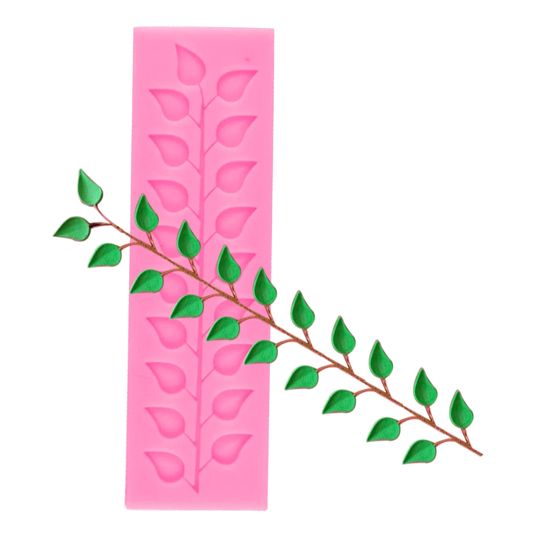 

Kitchen Pastry Tool 1PC Long Strip Lace Tree Leaf Silicone Cake Mold Bread Chocolate Soap Mold Cake Stencil Baking Pan