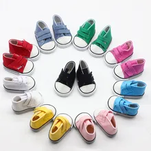 43cm Reborn Baby Doll Shoes White Black Red Blue Canvas Shoes for 18inch Girl Dolls Mini Fashion Shoes American Doll Accessories