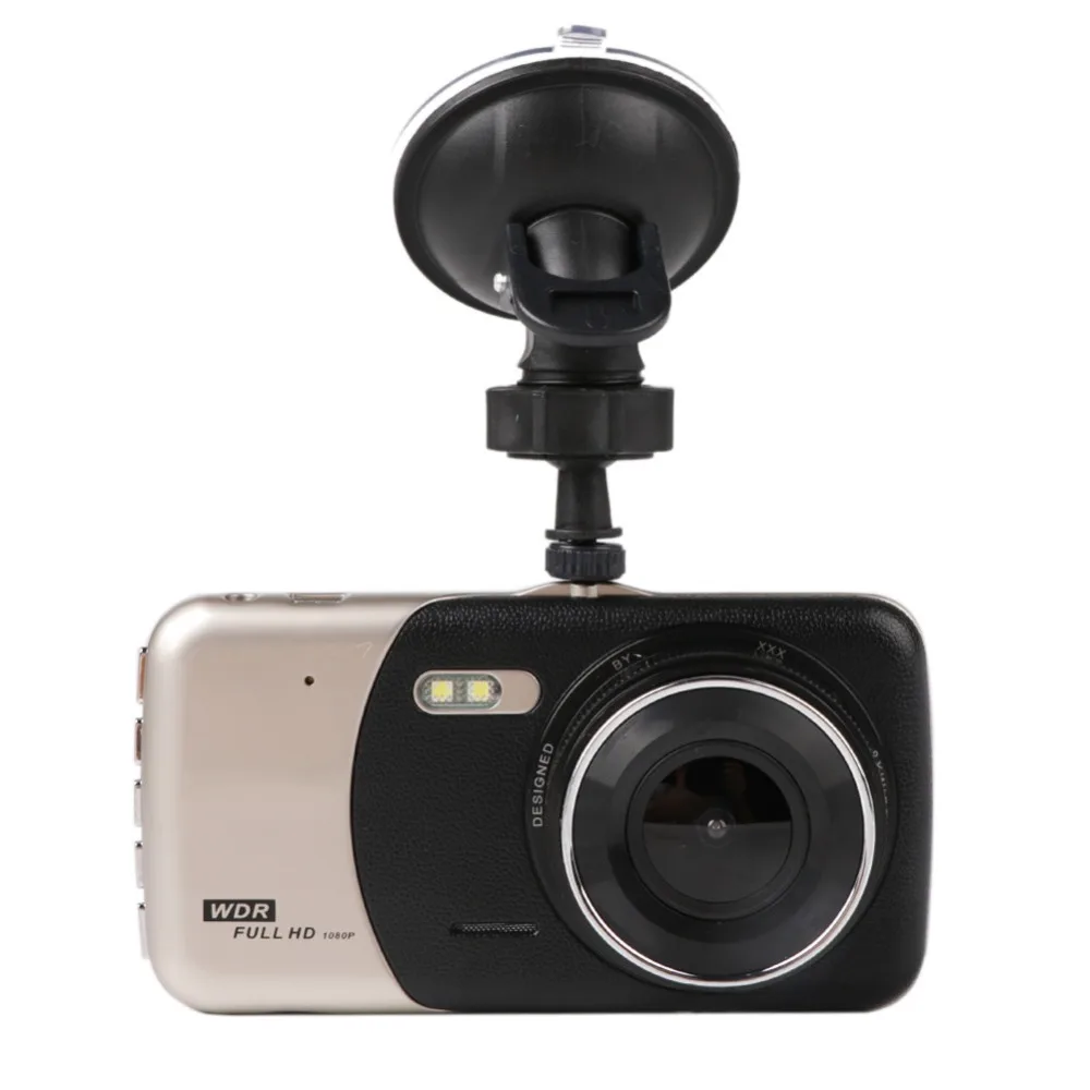 Car Dvr 4 Inch Auto Camera Dual Lens FHD 1080P Dash Cam Video Recorder With Rear View Camera Registrator Night Vision DVRs