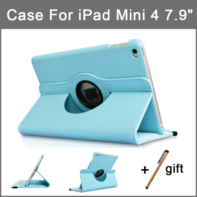 

360 Rotating Case for iPad mini 4 Smart Flip Stand A1538 A1550 Shockproof Protective 7.9'' Cover for iPad mini 4 tective shell