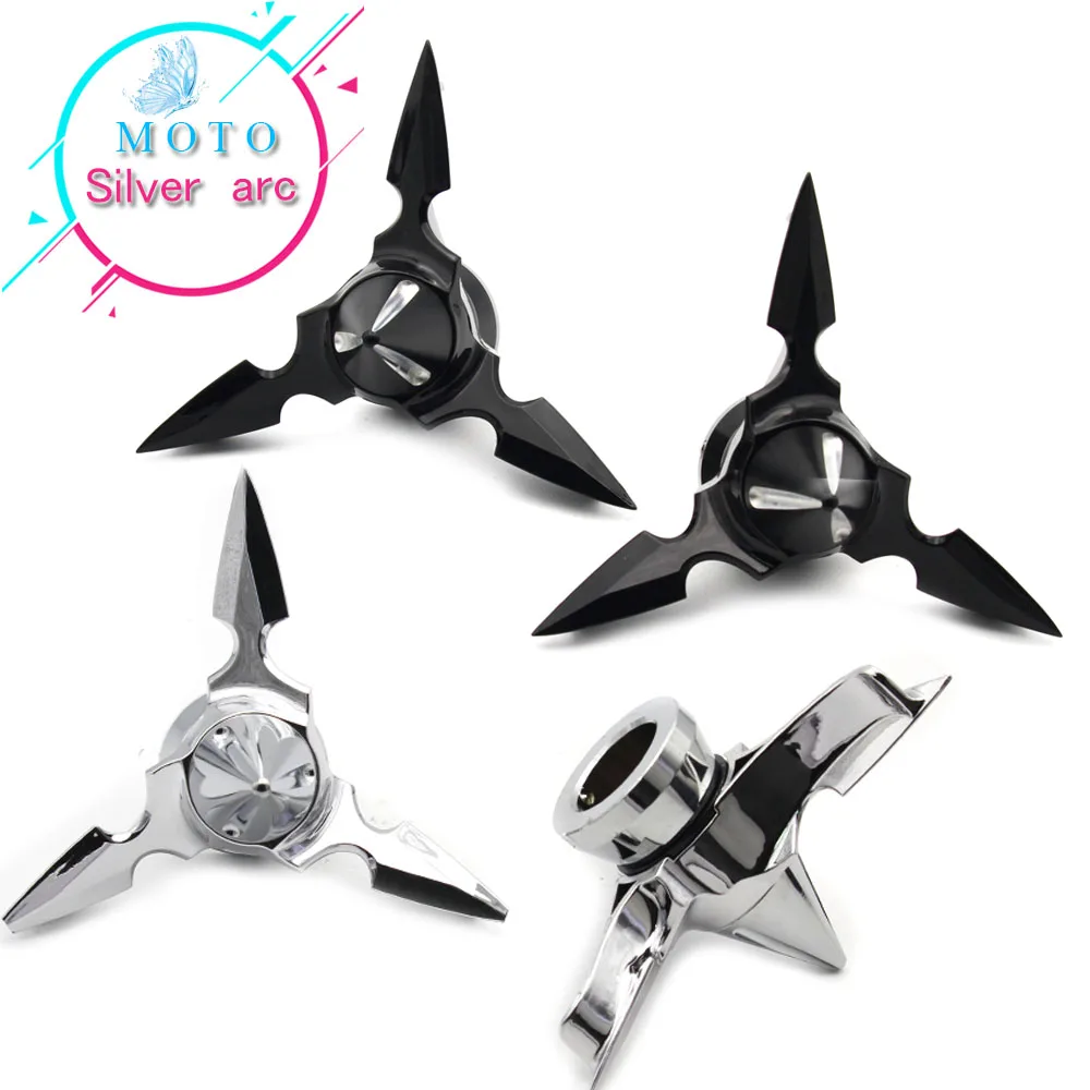 

2PCS Chrome 29.5MM Motorcycle Wheels Spun Blade Spinning Front Axle Cap Nut Cover For Harley XG/XL/Softail/Touring/Dyna